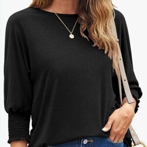 Black Top With 3/4 Sleeves. XXL